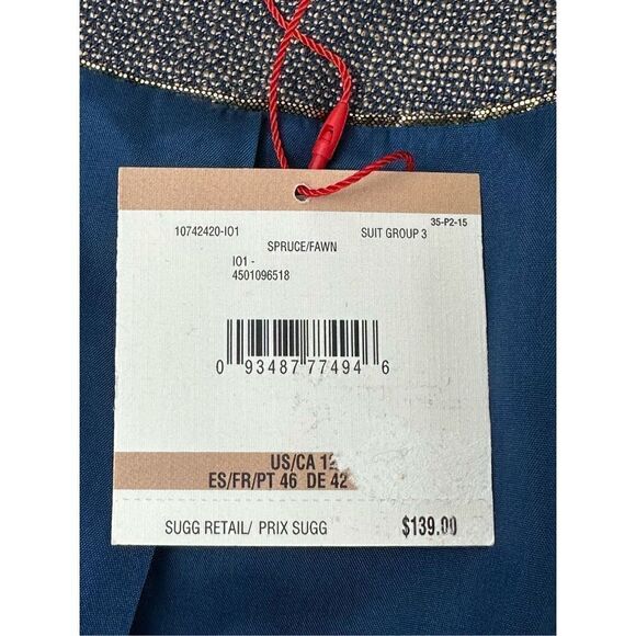 Anne Klein Women’s Blue Printed Blazer Jacket Size 12 Spruce/Fawn - Picture 6 of 14